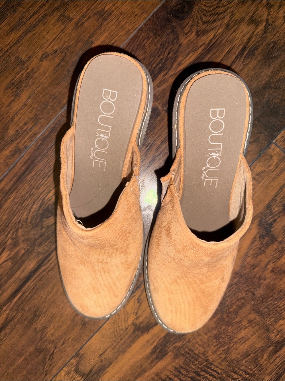 Corkys - Boutique by Corky Tan Suede Slip-On Clog Mules